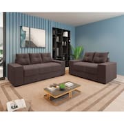 Conjunto Sofa 3 e 2 Lugares Suede Chamego II Flash