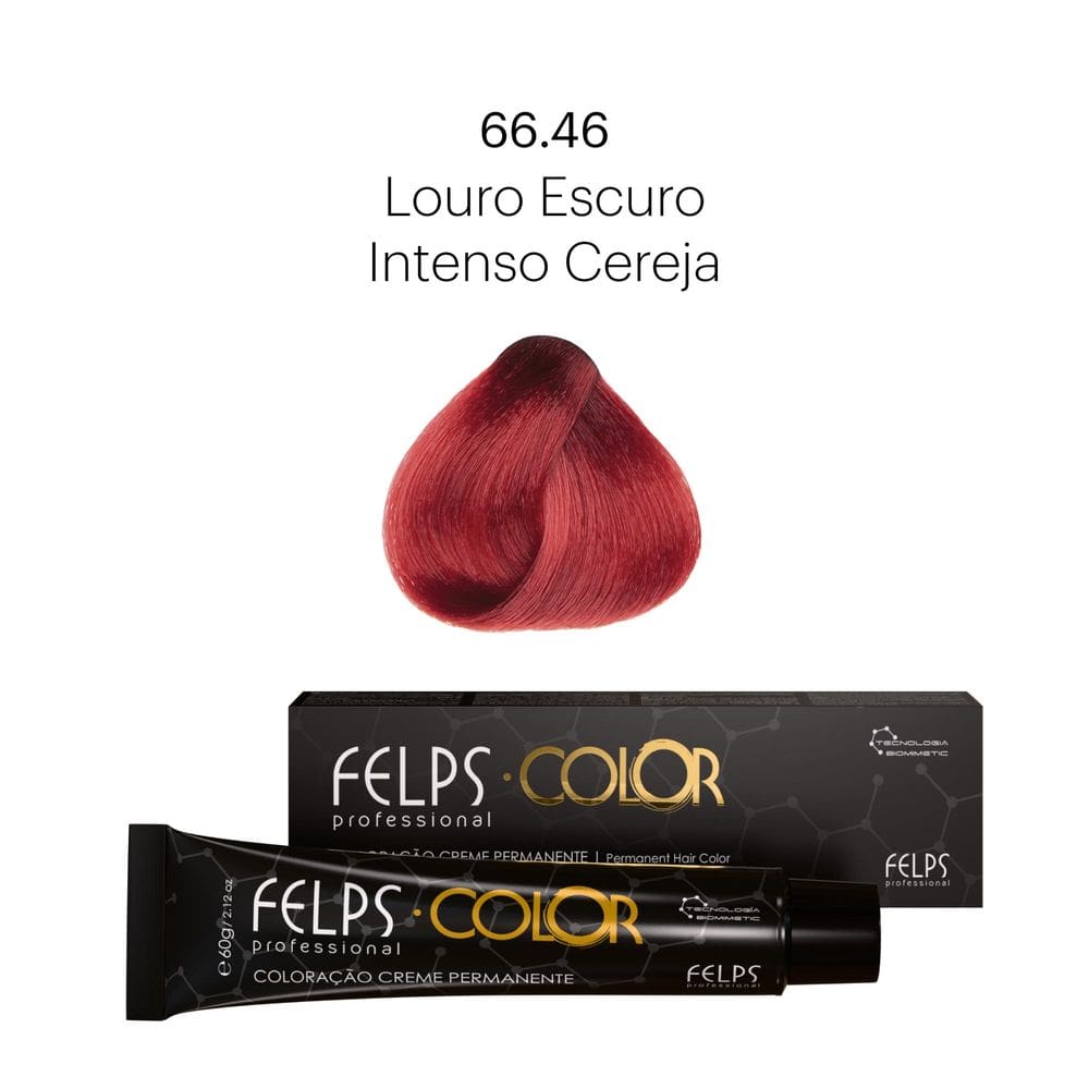 Coloração Profissional  Felps Color Cereja Vermelho Especial 66.46 - 60g