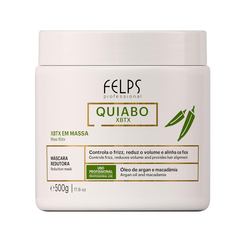 Máscara Redutora Quiabo XBTX Antifrizz Felps Professional - 500g