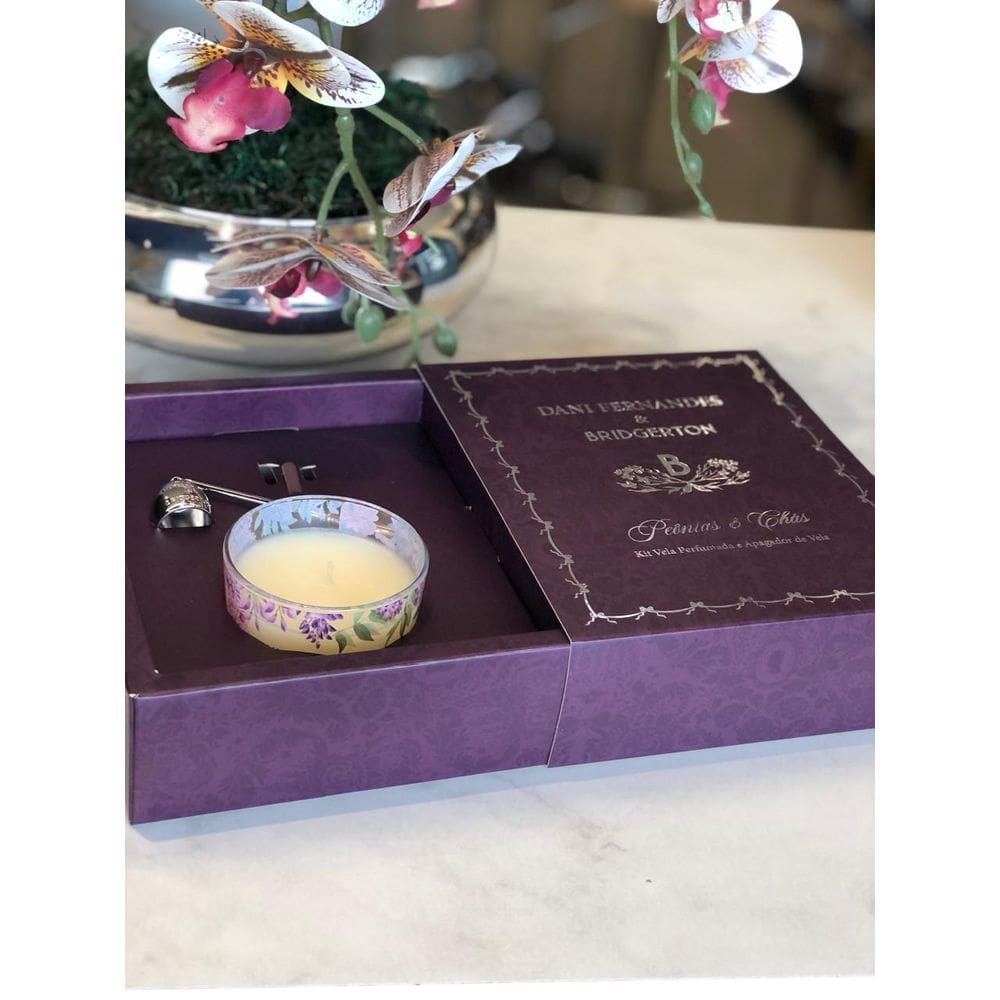 Vela Peonias E Chas 90G E Apagador De Velas