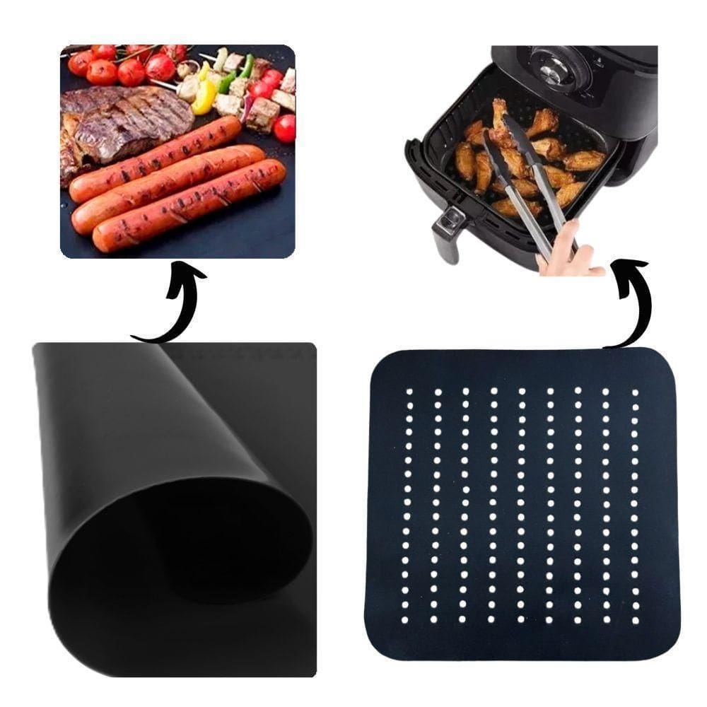 Kit 02 Forros Teflon Air Fryer Grande 26cm - Recortável