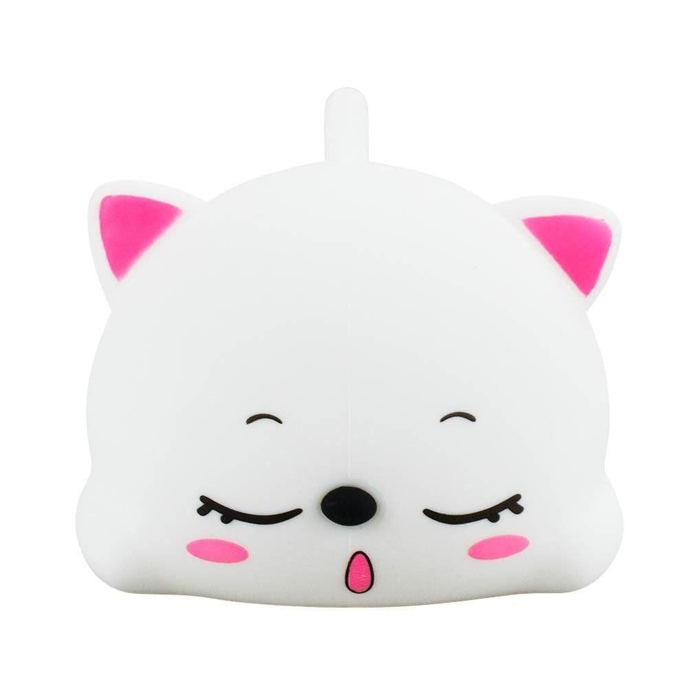 Luminária Gato Deitado Maleável Silicone 13.5Cm