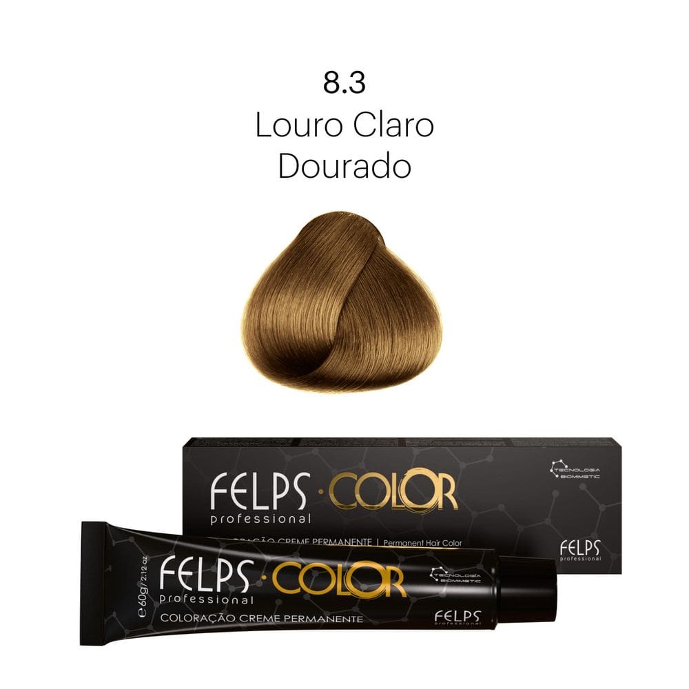 Coloração Profissional  Felps Color Louro Claro Dourado 8.3 - 60g