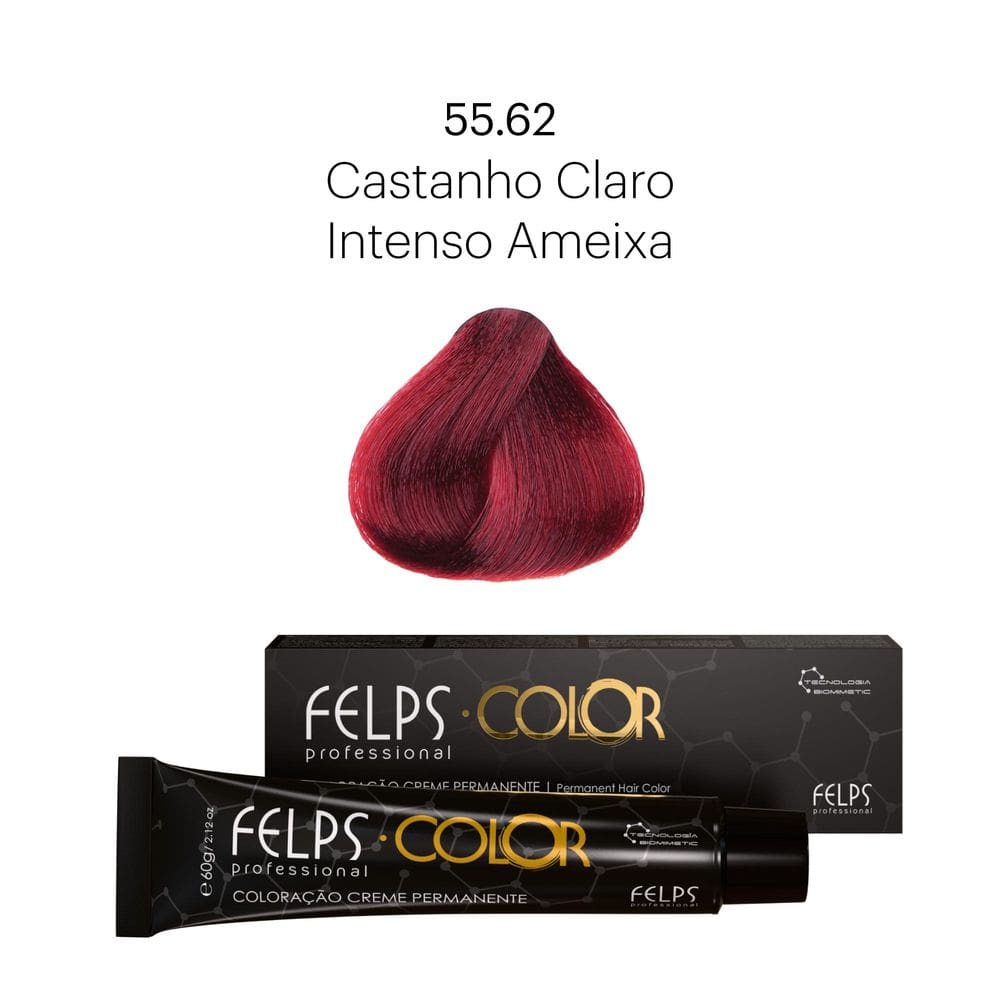 Coloração Profissional  Felps  Ameixa Vermelho Especial 55.62 - 60g