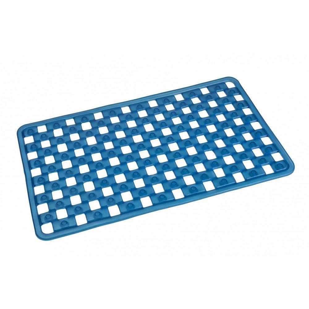 Tapete Flexivel Pvc Azul 64x39cm Aquaplas