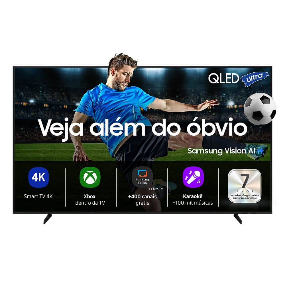 Samsung Super Big Vision AI TV 98” QLED Ultra 4K Q7F 2025, Pontos Quânticos, Processador com AI