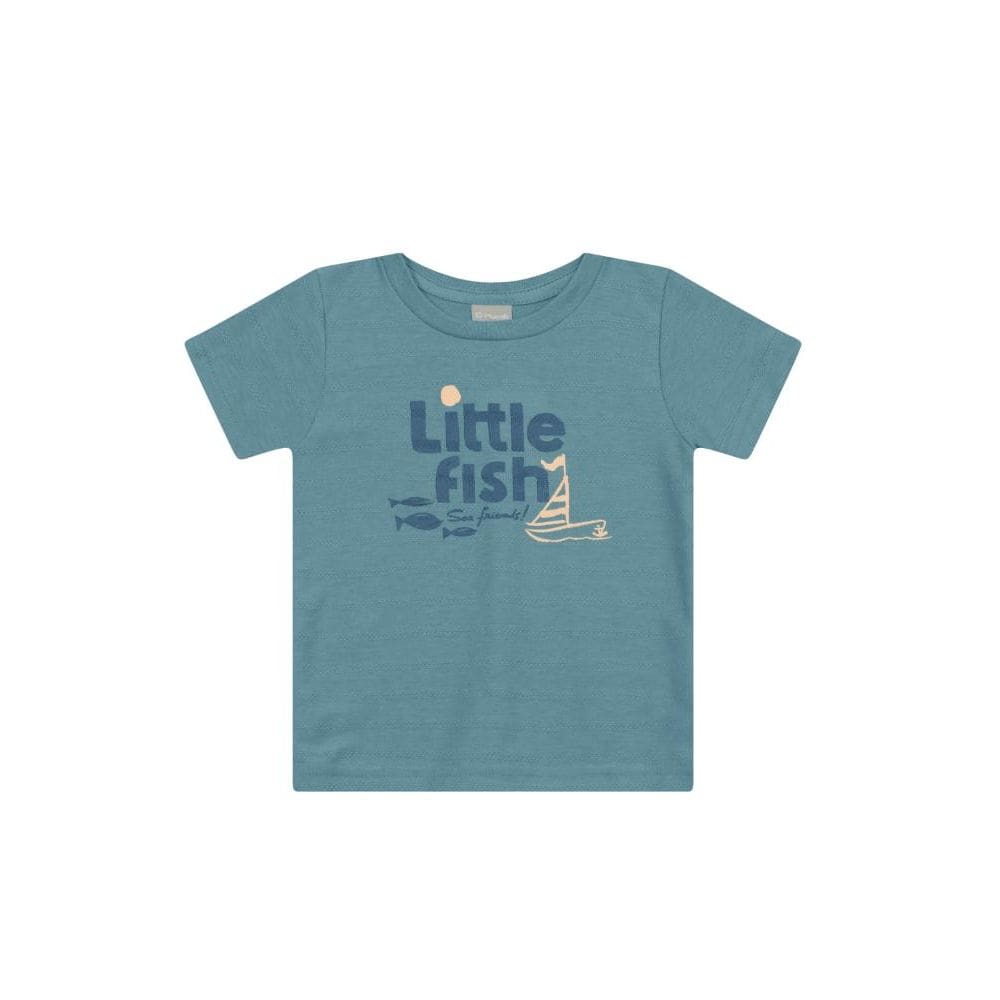 Camiseta infantil menino listrada Mundi