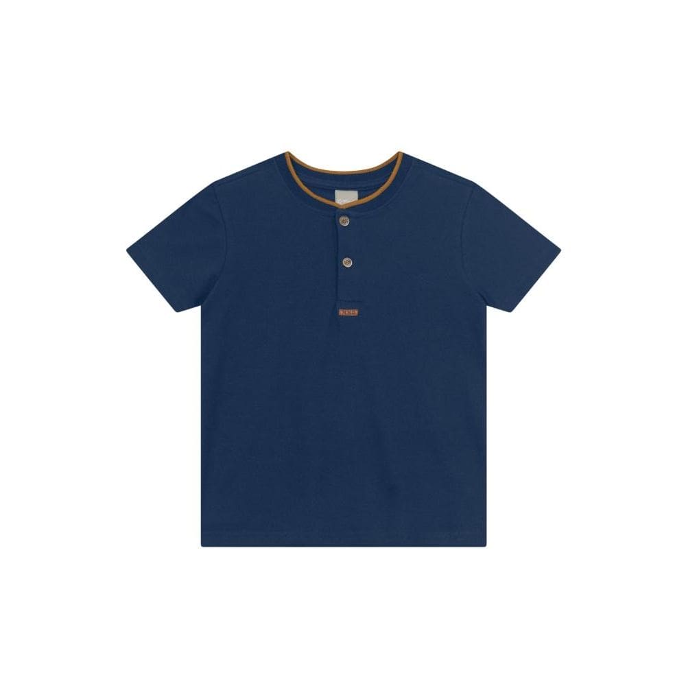 Camiseta infantil menino em piquet Mundi