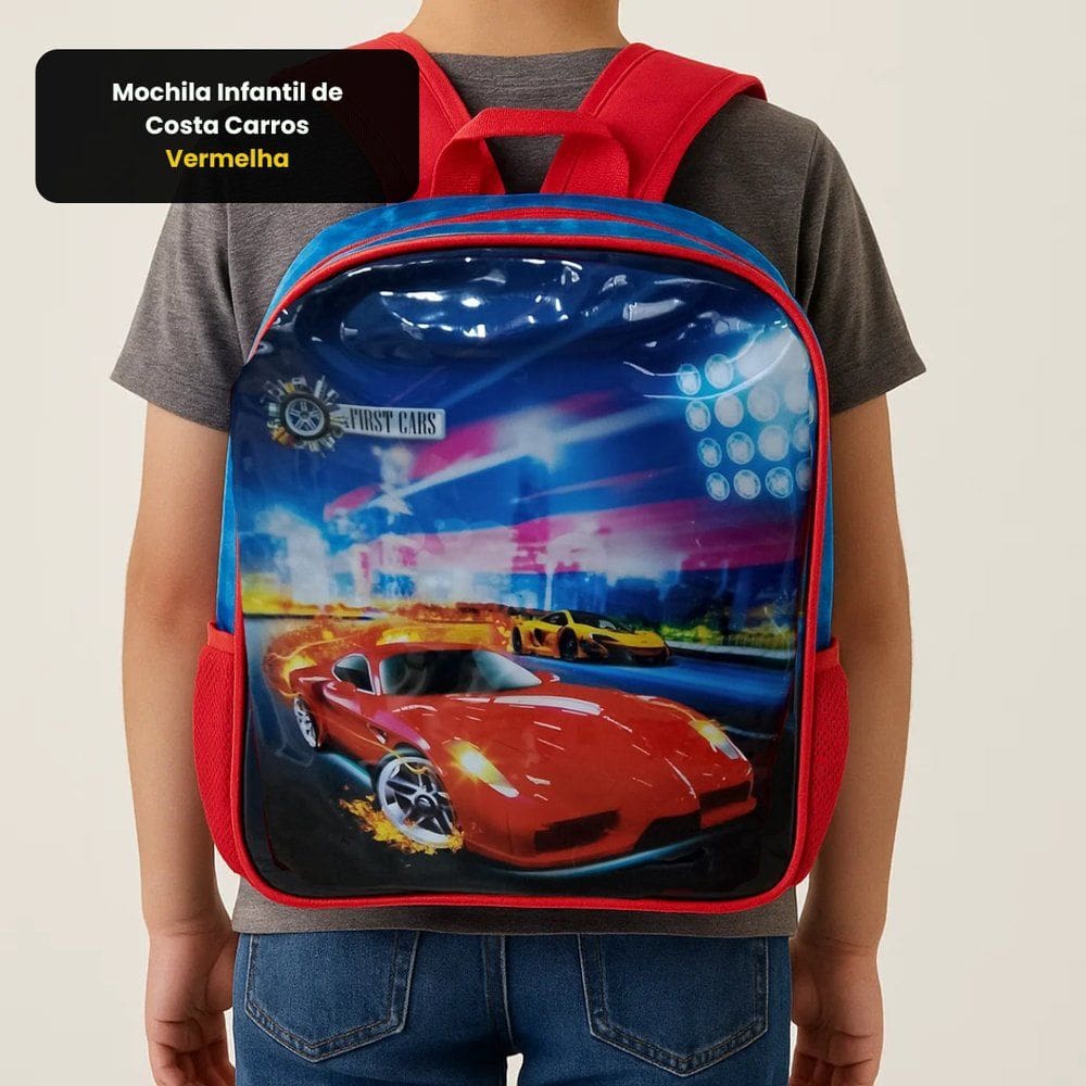 Mochila Escolar Passeio Infantil de Costa Carros