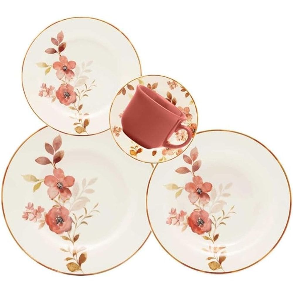 Aparelho De Jantar 20 Peças Biona Chá Das 5