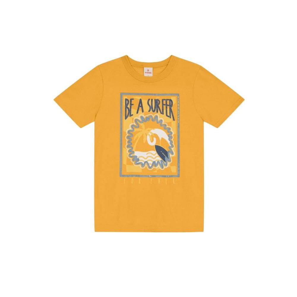 Camiseta infantil menino tropical em gel Brandili