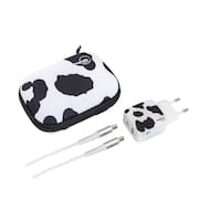 Kit Viagem Cow Animal Print USB-C 30W Originais iPlace com Carregador e Cabo