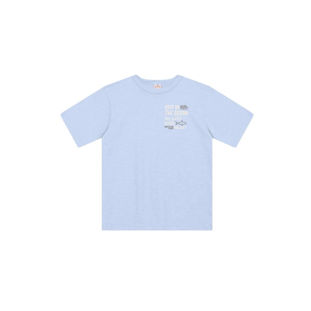 Camiseta infantil menino de tubarão Brandili