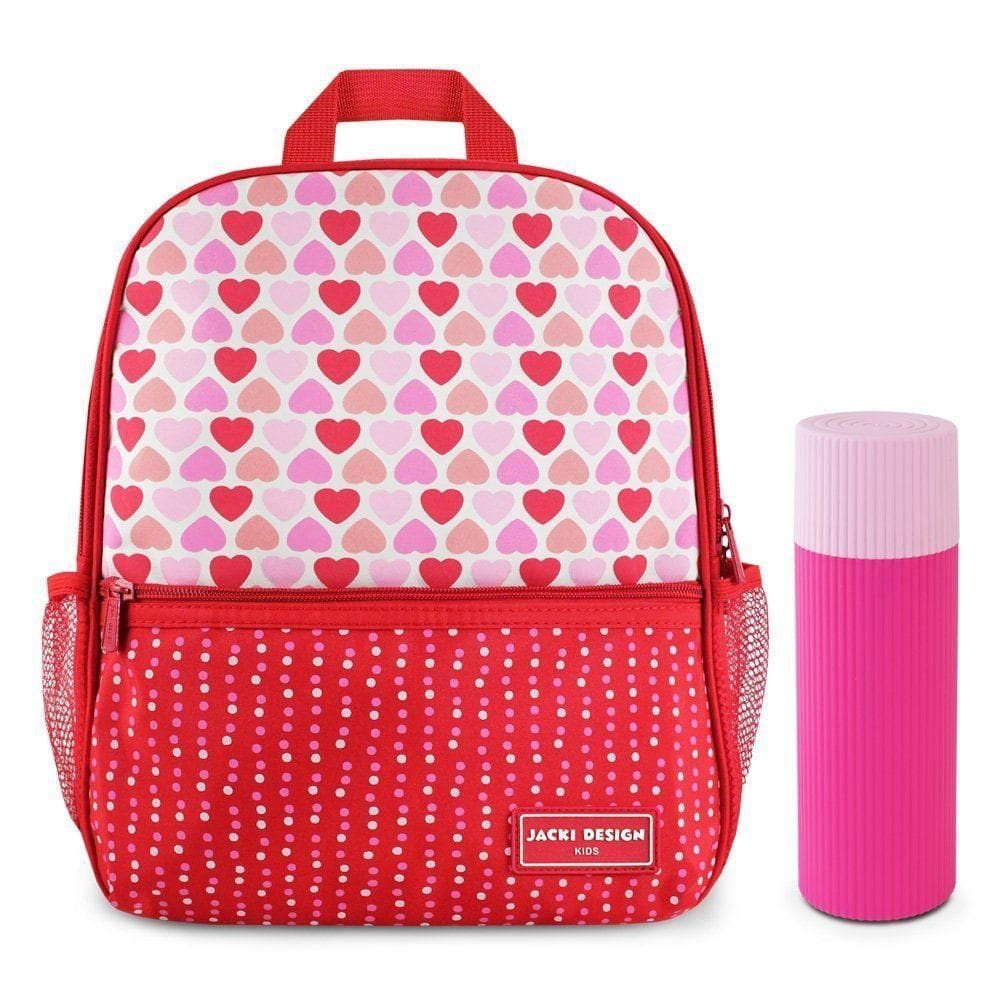 Kit Mochila Infantil + Porta Acessórios Jacki Design Vermelho