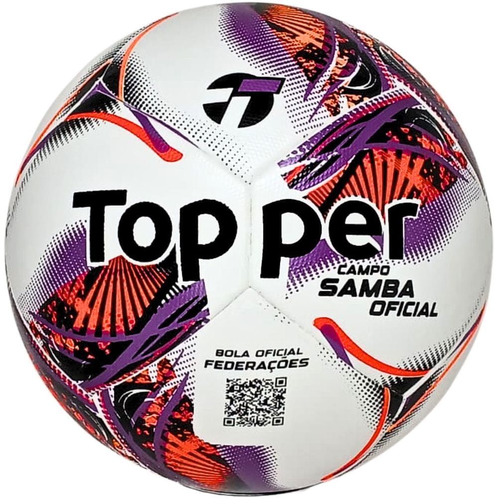 Bola de Futebol Campo Topper Samba PU 12 Gomos Profissional