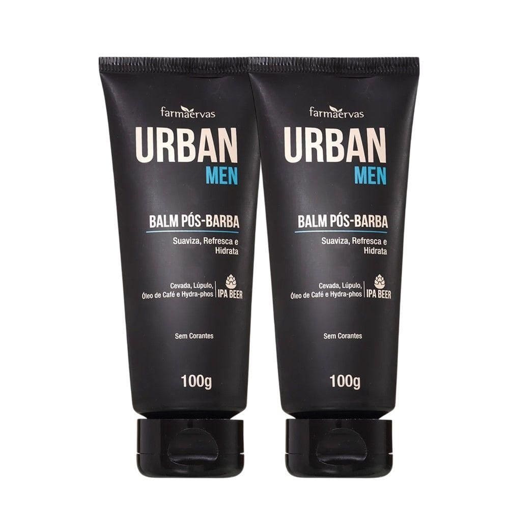 Kit 2 Balm Pós Barba Loção Creme Hidratante Facial Ipa Beer 100g Urban Men Farmaervas
