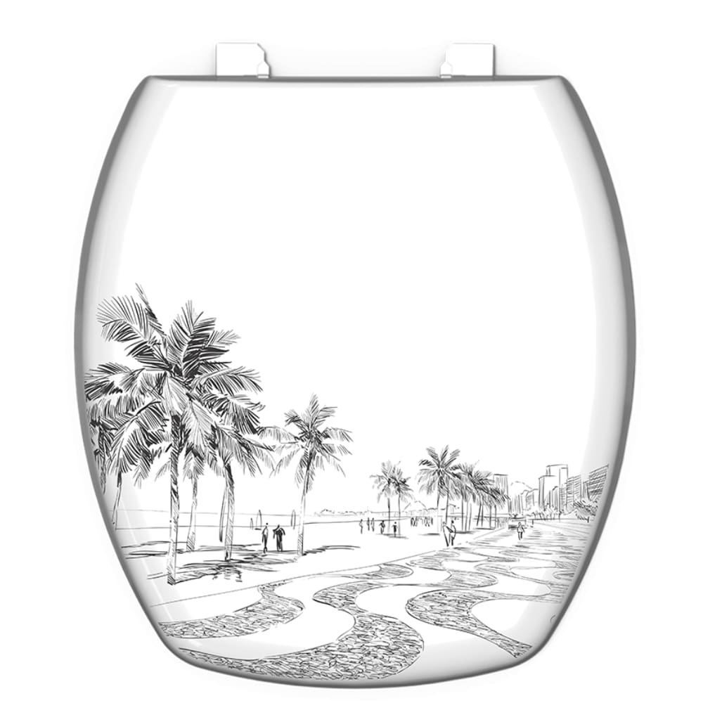 Tampa Assento Sanitário Thema Decorado Para Banheiro Almofadado Durín