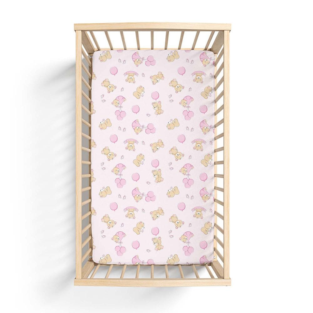 LENÇOL ESTAMPADO COM ELÁSTICO PARA BERÇO AMERICANO 70cm x 1,30m x 15cm