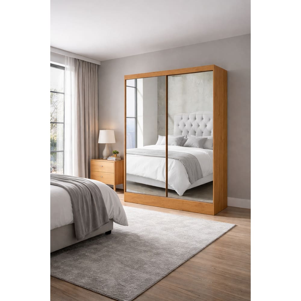 Guarda Roupa com 2 Portas Espelhado Sapphire -Grand Line