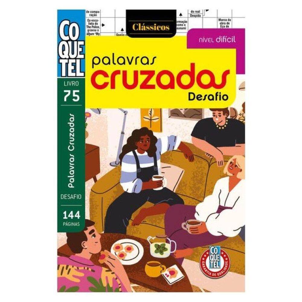 Livro Coquetel Palavras Cruzadas Difícil 75 S/P
