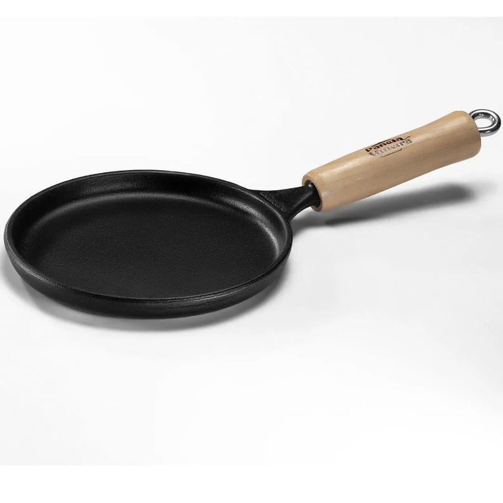 Frigideira tapioca ferro 18cm0,3 Cabo madeira Panela Mineira