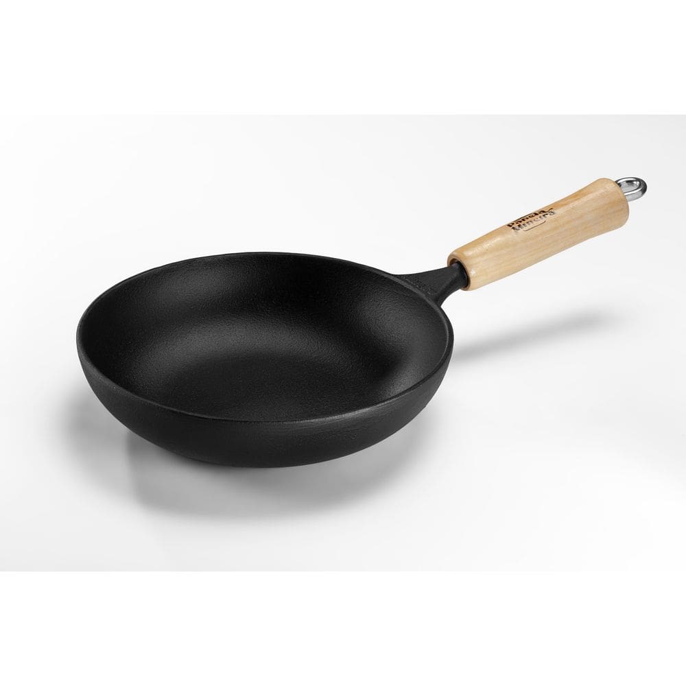 Frigideira wok ferro 28x6,5cm 3L cabo madeira – Panela Mineira