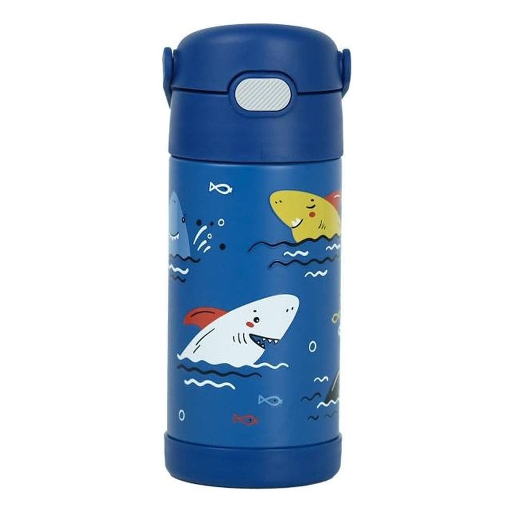 Garrafa Térmica Infantil Funtainer 355ml Thermos Tubarão