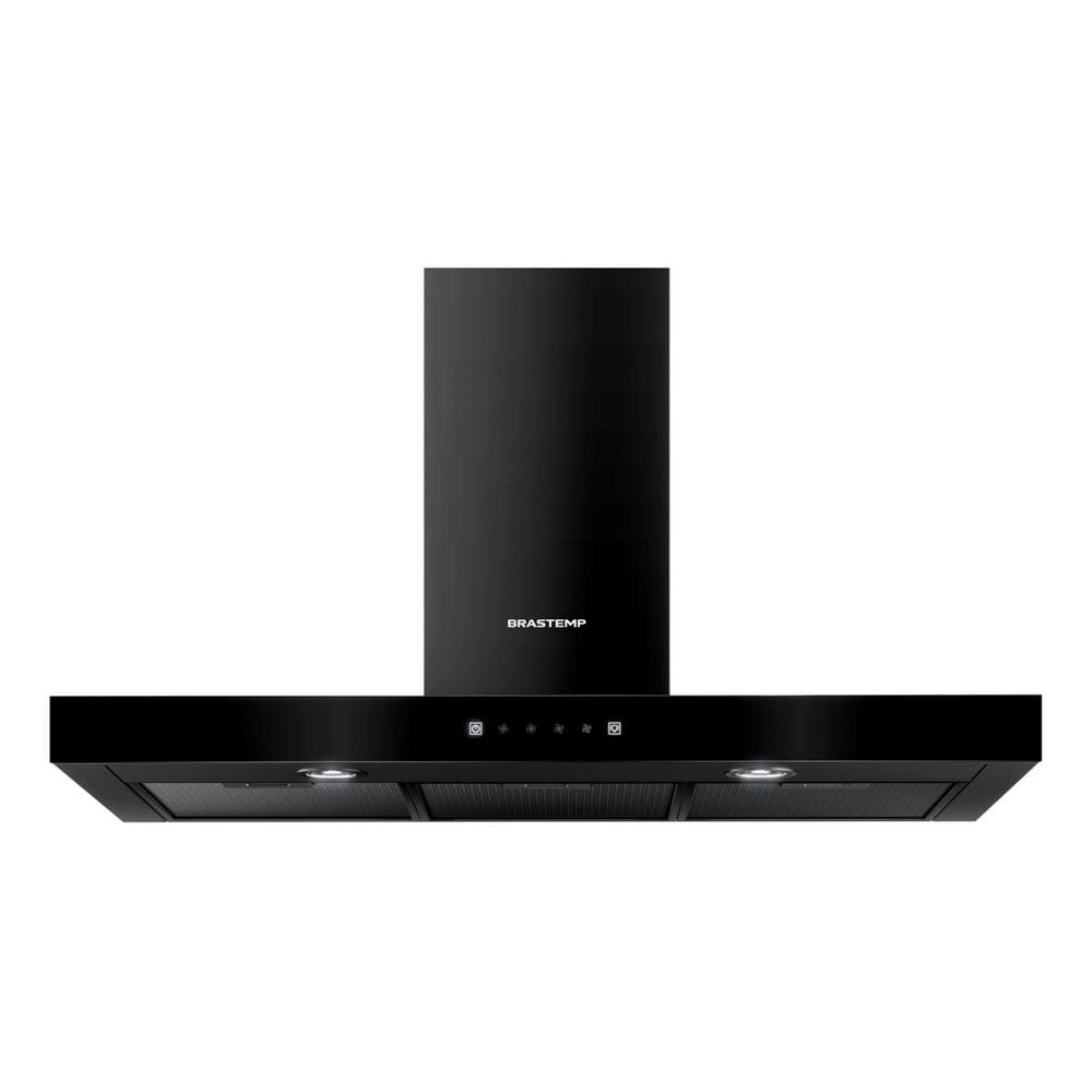 Coifa De Parede 90cm Black Inox Touch 127v - Brastemp