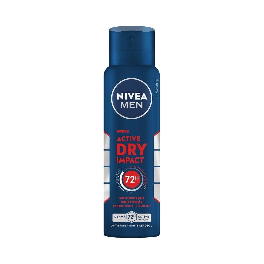Desodorante Antitranspirante Aerossol NIVEA MEN Active Dry Impact 150ml