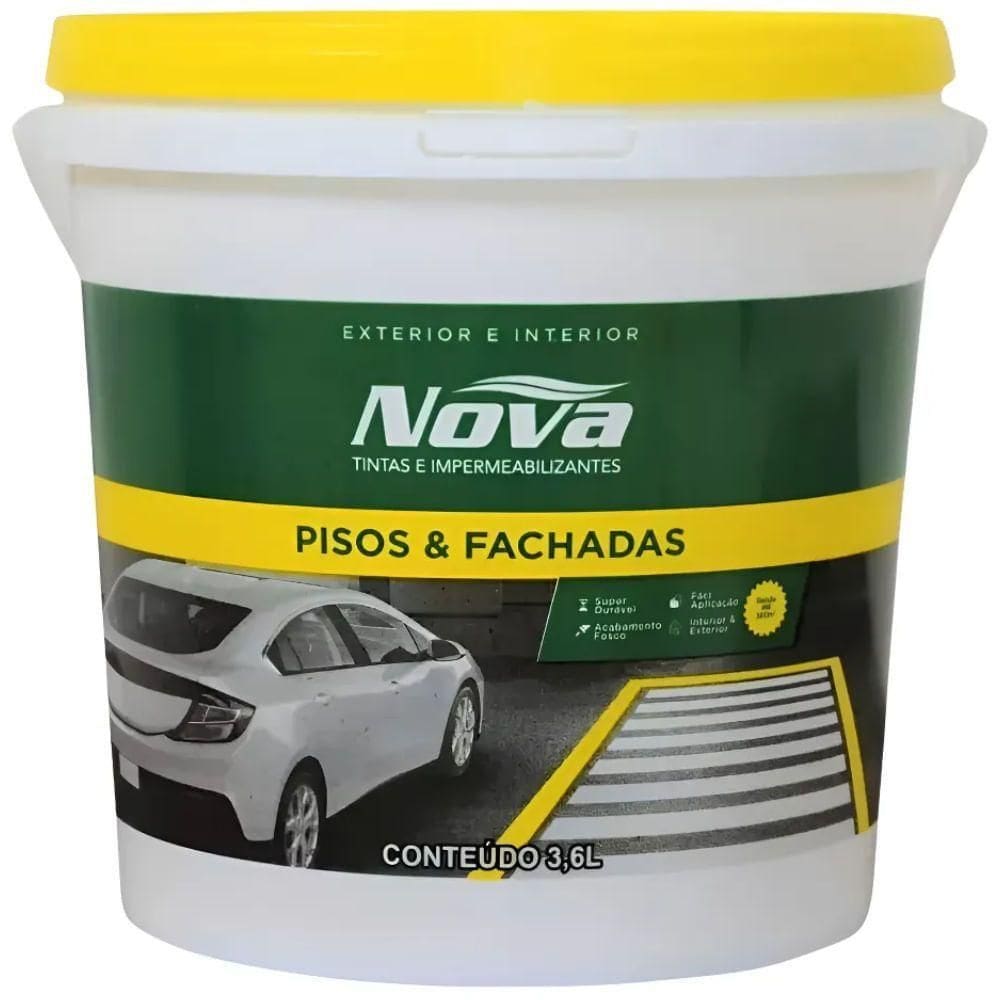 Tinta Para Piso Demarcação Cinza 3,6 Litros - 200000000104 - Nova Tintas