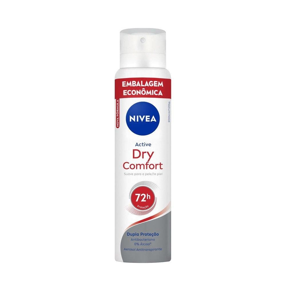 Desodorante Antitranspirante Aerossol NIVEA Dry Comfort 200ml