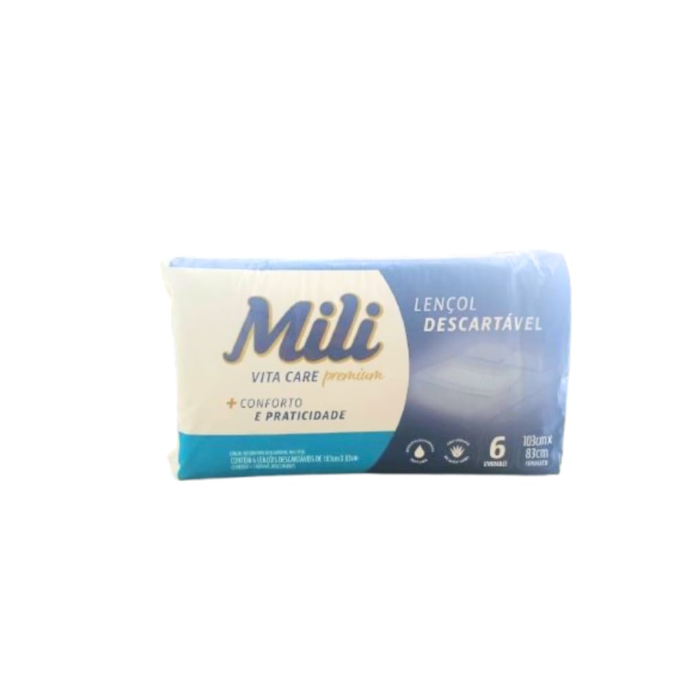 Lençol Descartavel Mili Vita Care Premium C/06 Un