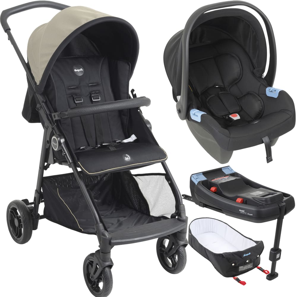 Carrinho Moises Bebe Conforto Base ISOFIX Burigotto Lui 22 Sand