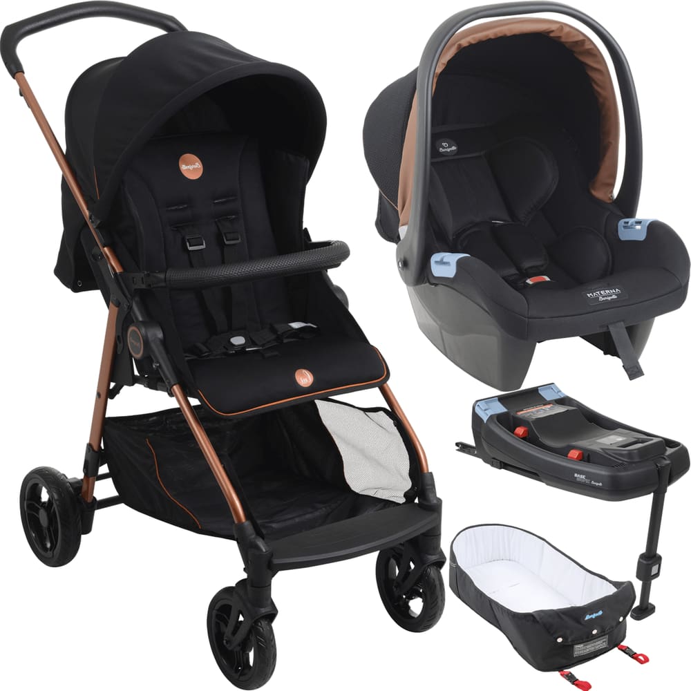 Carrinho Moises Bebe Conforto Base ISOFIX Burigotto Lui 22 Cobre