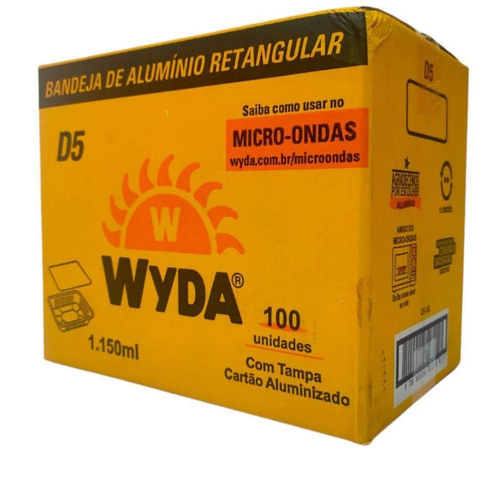 Embalagem de Alumínio Wyda 1150ml D5 Tampa Cartão c/100 un