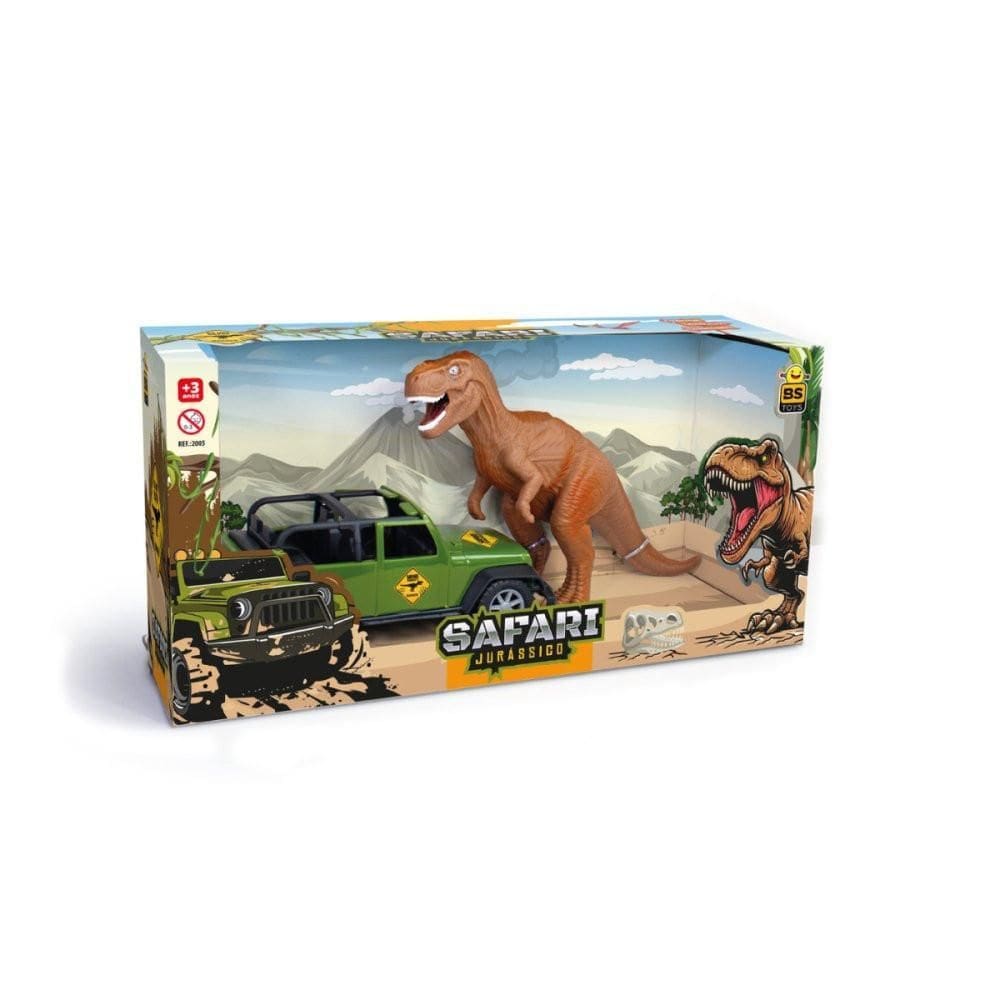 Brinquedo Infantil Carrinho Safari E Tiranossauro Rex