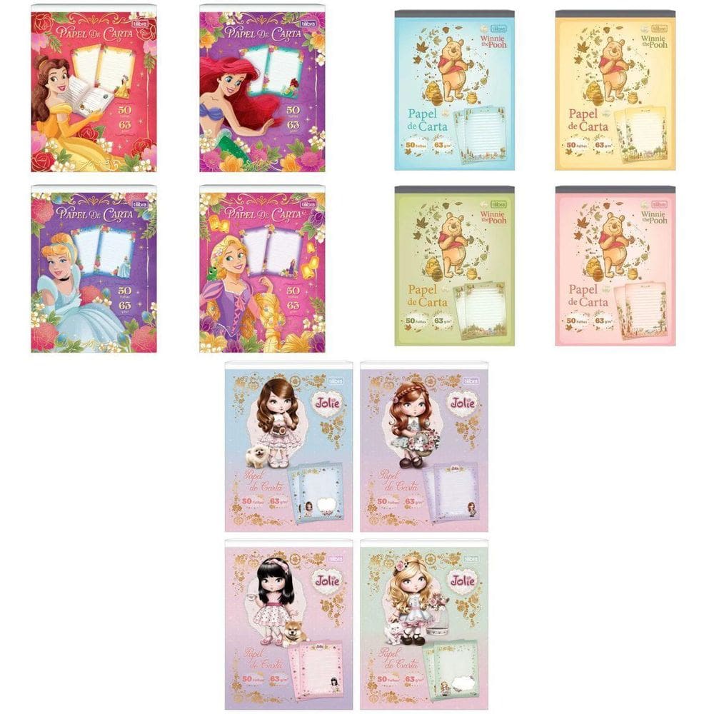 Kit De Papel De Carta - 3 Unidades - - Tilibra