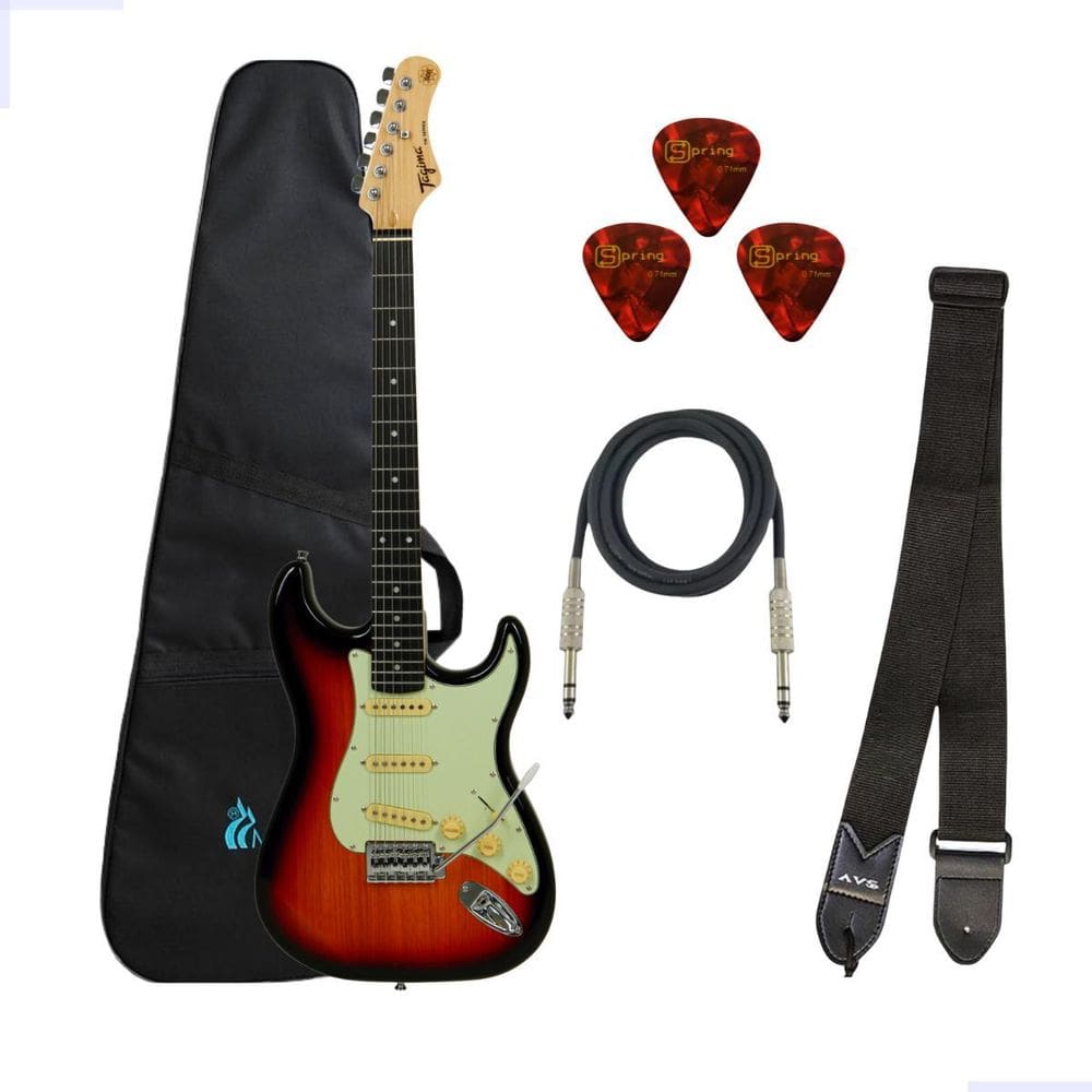 Kit Guitarra Tagima Stratocaster Tg500 Sunburst
