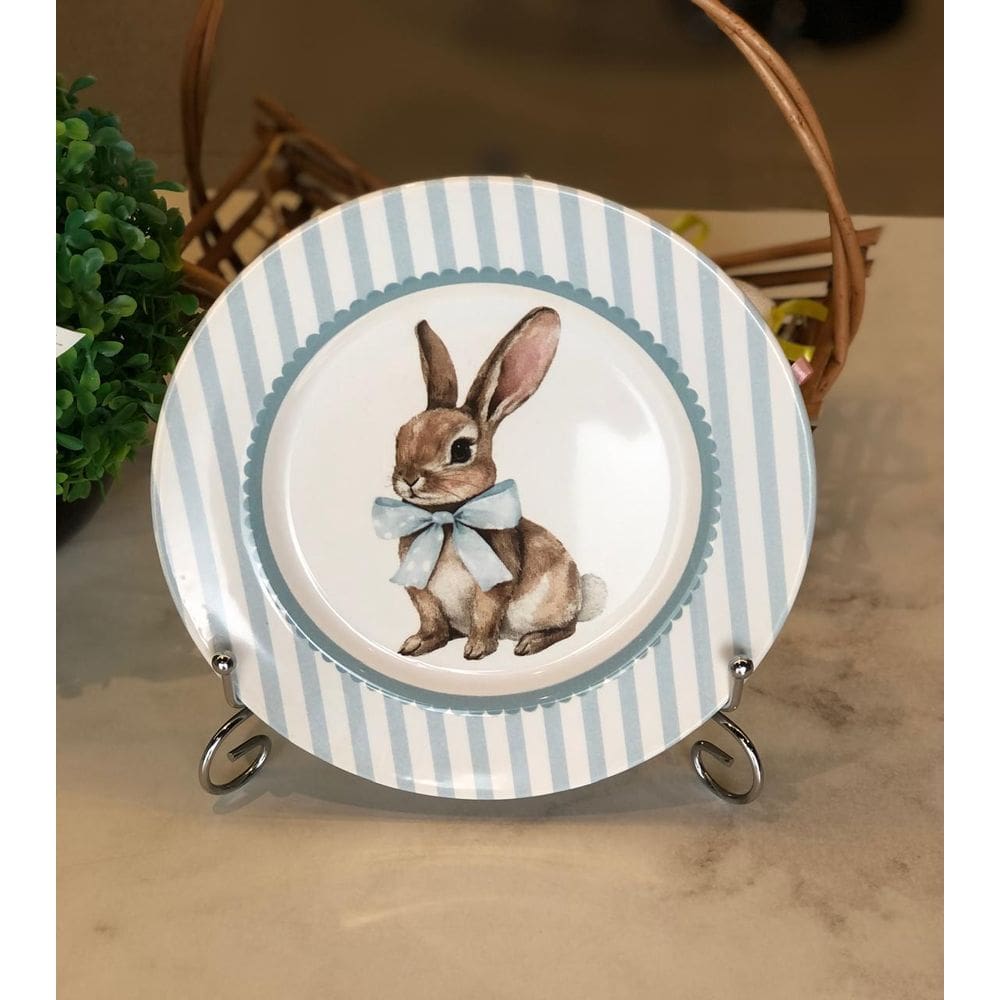 Unidade Prato Sobremesa Lacos De Pascoa Azul