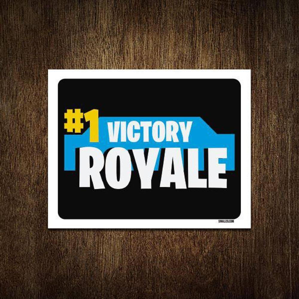 Placa Decorativa Victory Royale 27X35