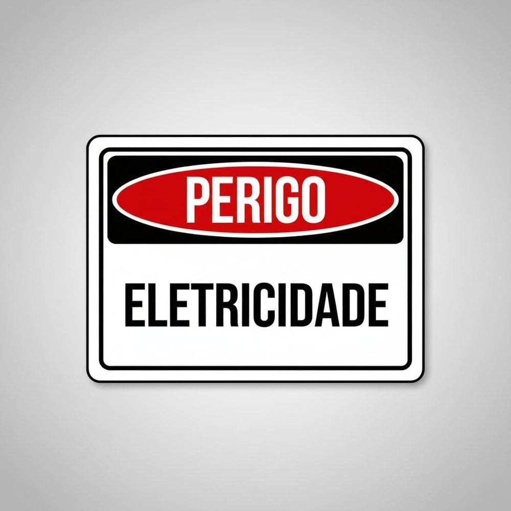 Placa Acm Perigo Eletricidade 18X23
