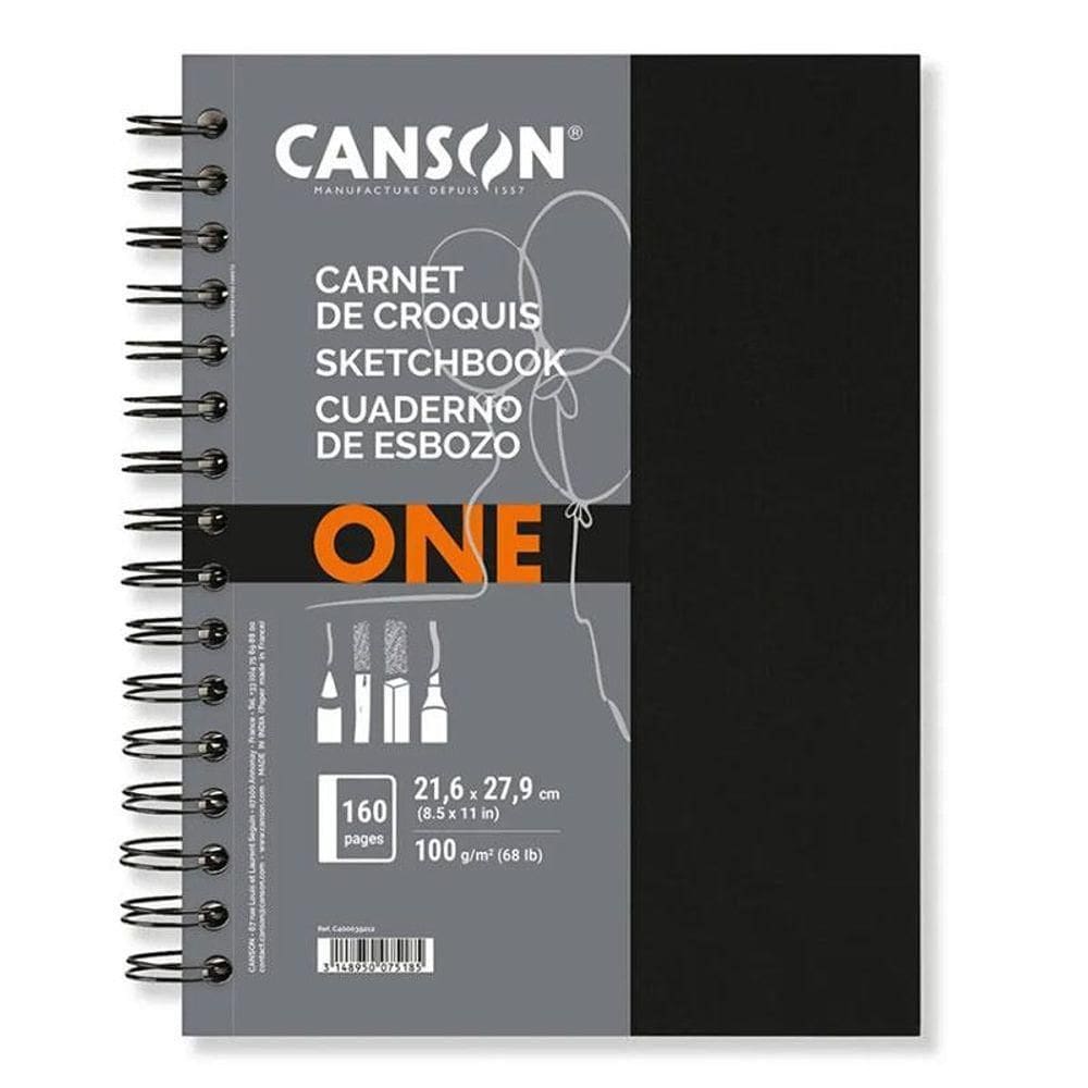 Caderno Sketchbook Espiral A4 One 80 Folhas - Canson