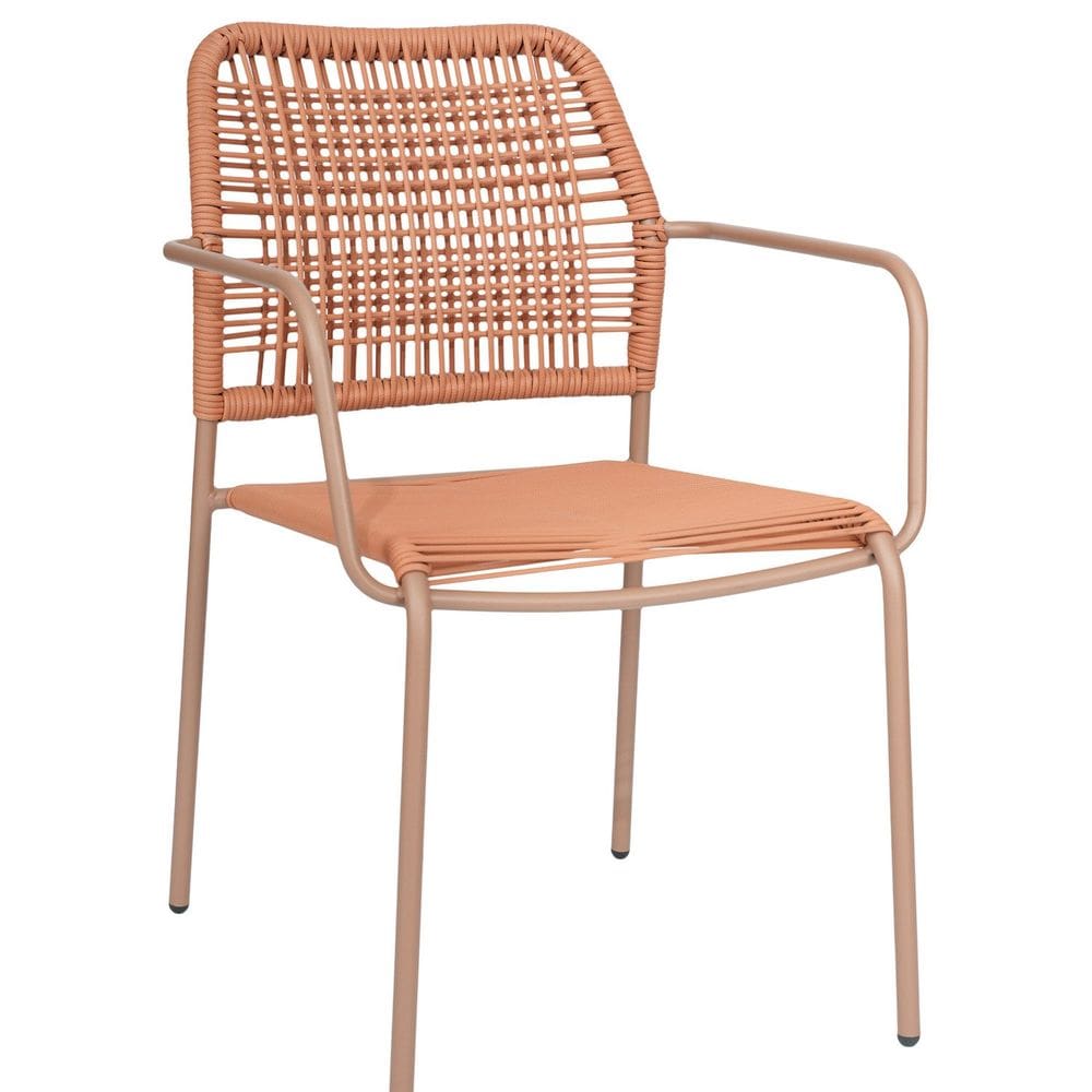 Cadeira em Aço Carbono e Corda Náutica para Área Externa Copacabana Terracota