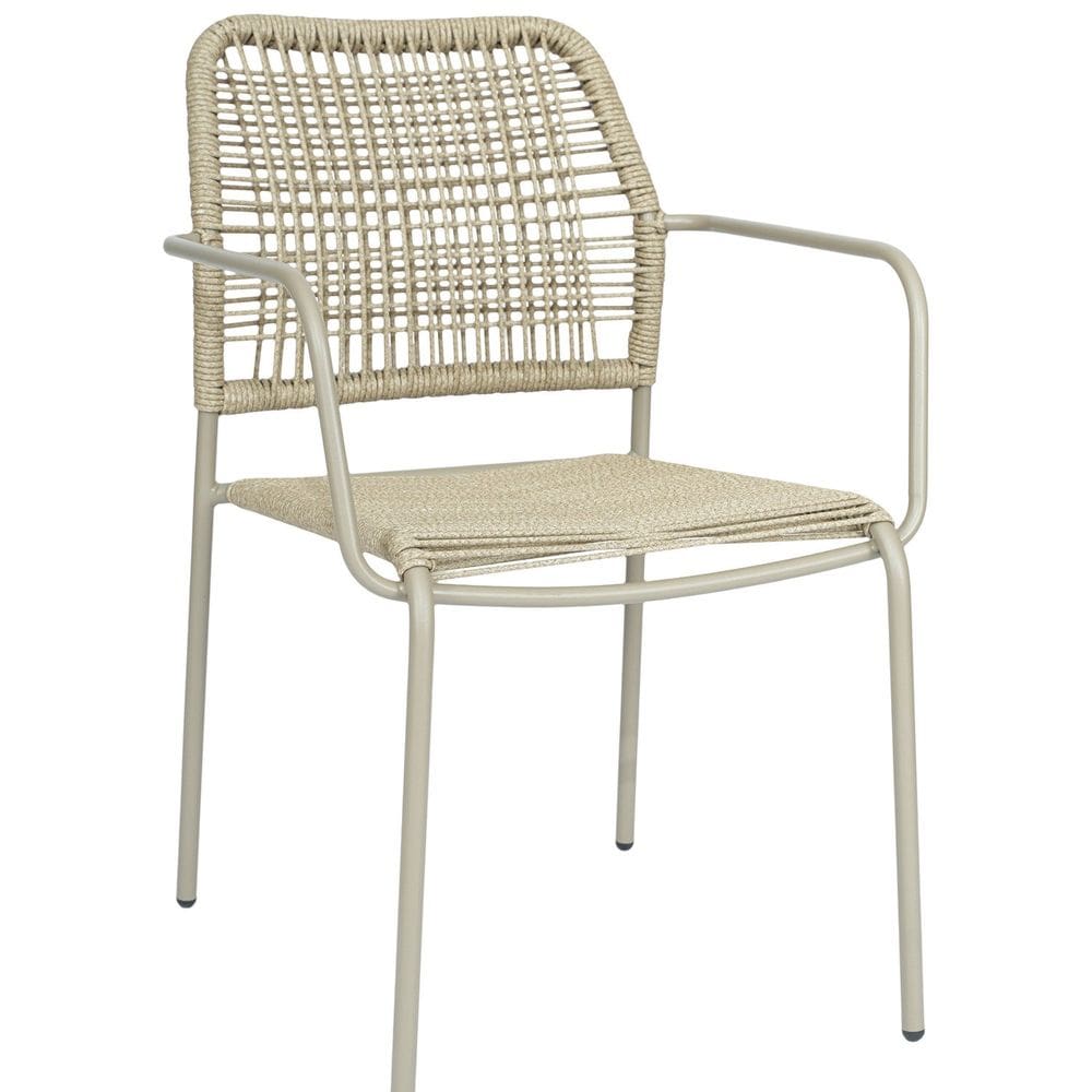 Cadeira em Aço Carbono e Corda Náutica para Área Externa Copacabana  Cinza