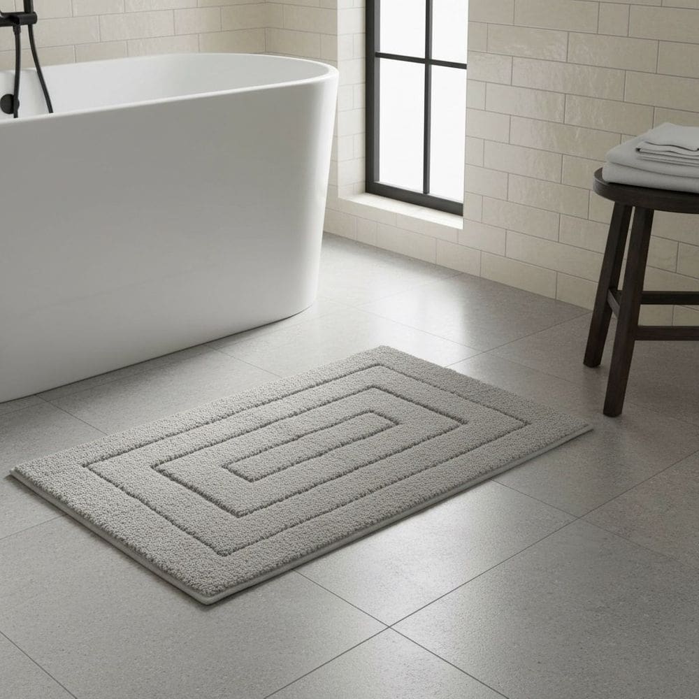 Tapete Athenas Hydra Antiderrapante 50x70cm Rozac - Cinza