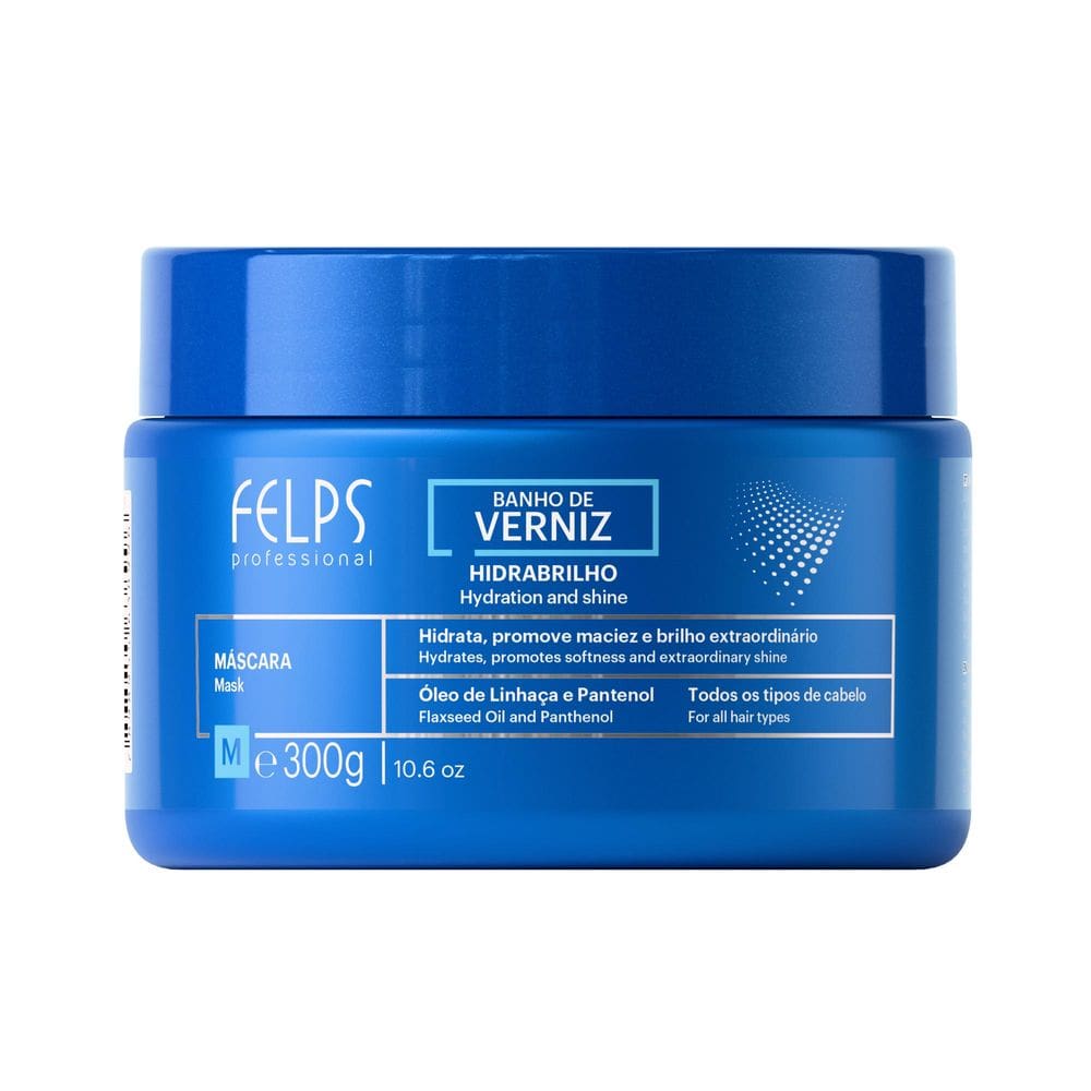 Máscara de Tratamento Banho de Verniz Hidrabrilho Felps Professional - 300g