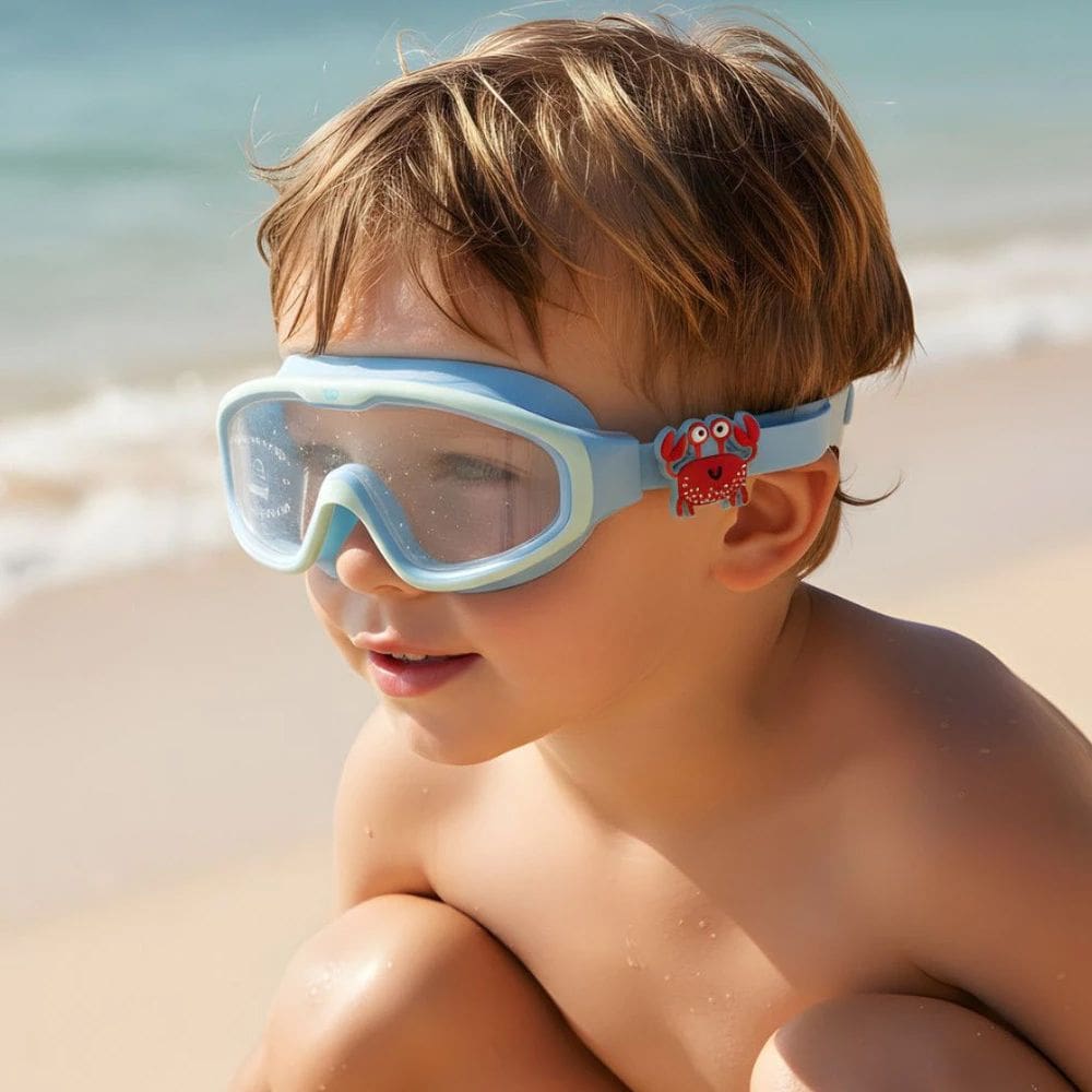 Óculos De Natação Máscara Infantil Proteção Uv Nash Azul