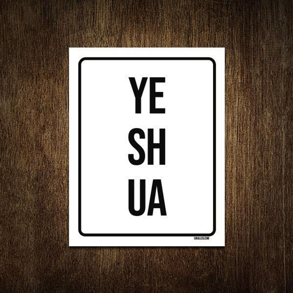 Placa Decorativa Gospel - Yeshua Leão Judéia 27X35