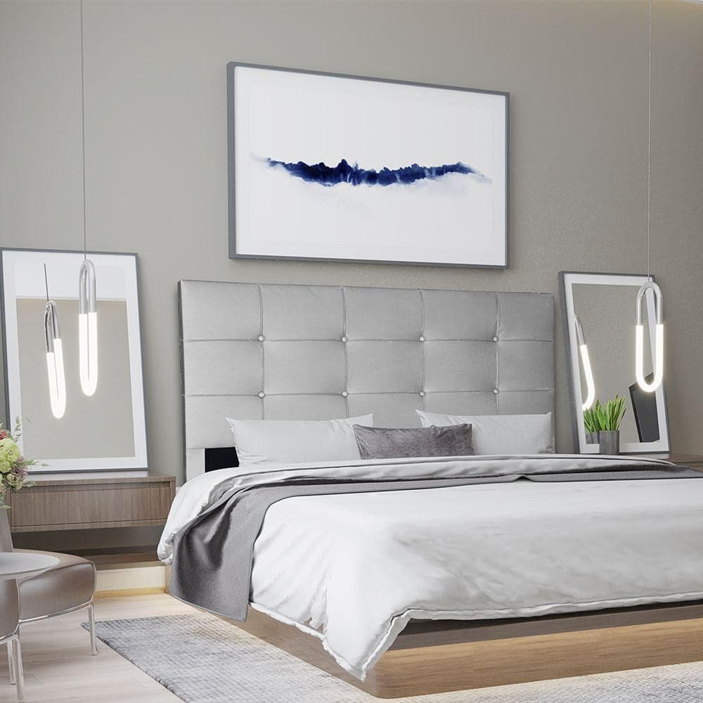 Cabeceira Casal 1,60m Roma Corino Cinza