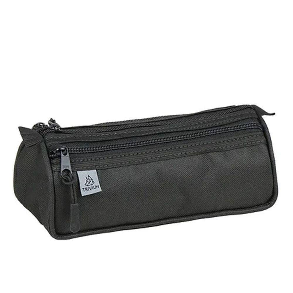 Estojo Escolar Infantil Triplo Tn1107 Preto Triviun